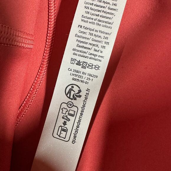 Lululemon Glow Up Super-High-Rise Tight 25" Desert Red Women's Sz 2 New With Tag - Picture 7 of 12